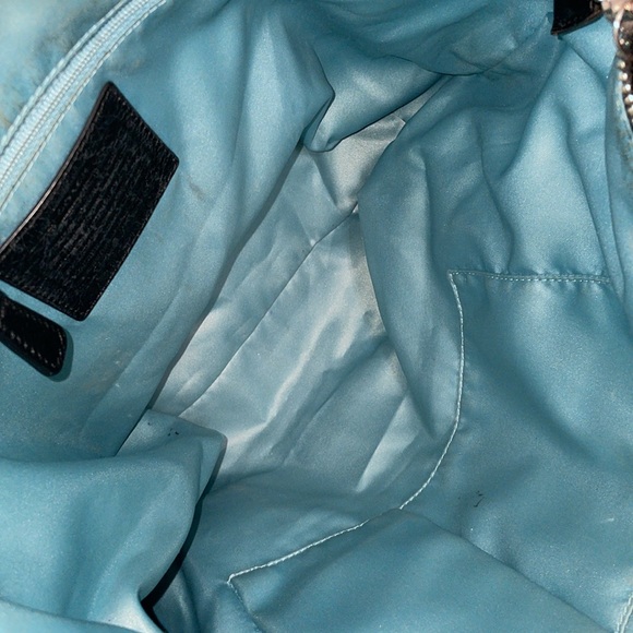 •COACH•BLACK SIGNATURE "C" LOGO TOTE BAG GUC - Picture 9 of 12